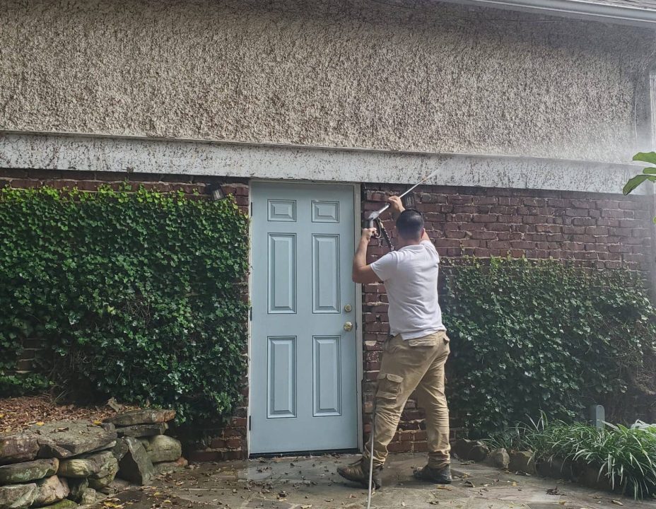 washing the exterior of a property